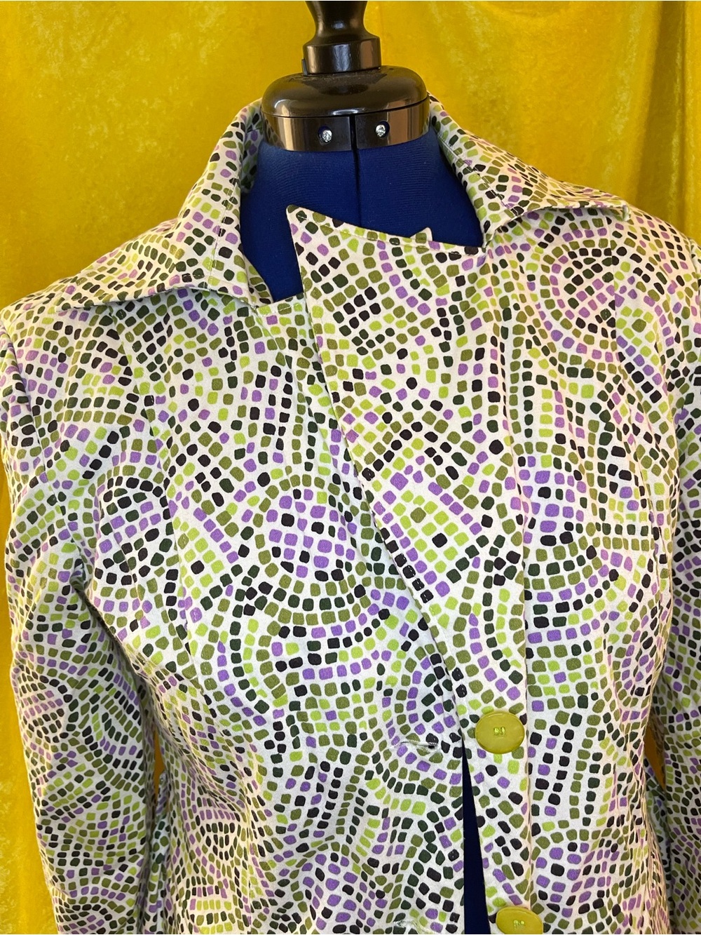 Willi Smith Cotton, mosaic pea coat